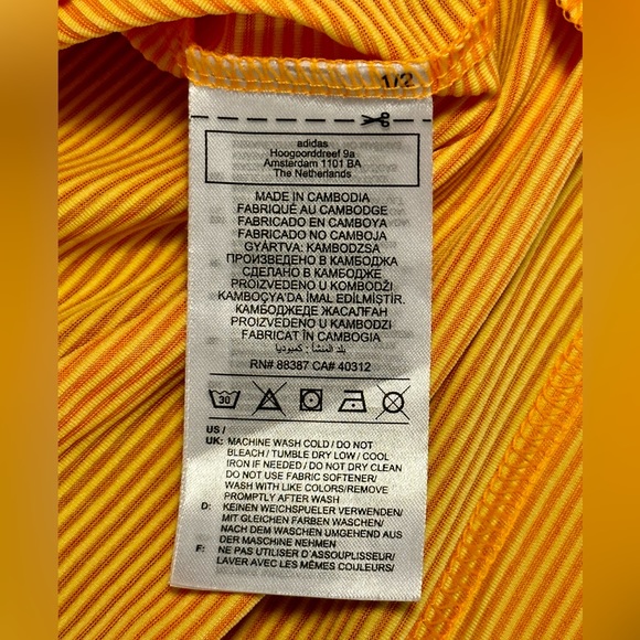 Adidas Men’s Orange Stripe Golf Polo Size L - Picture 8 of 10